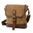 Mens Waxed Canvas Messenger Bag Full Grain Leather With Canvas Shoulder Bag Crossbody Bag Gift For Him MC6070 RockCow Leather Studio