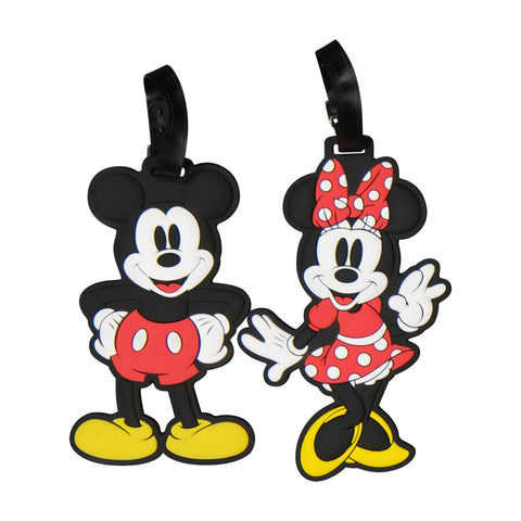 Mickey & Minnie Mouse Disney Luggage Tags Set Ful Luggage