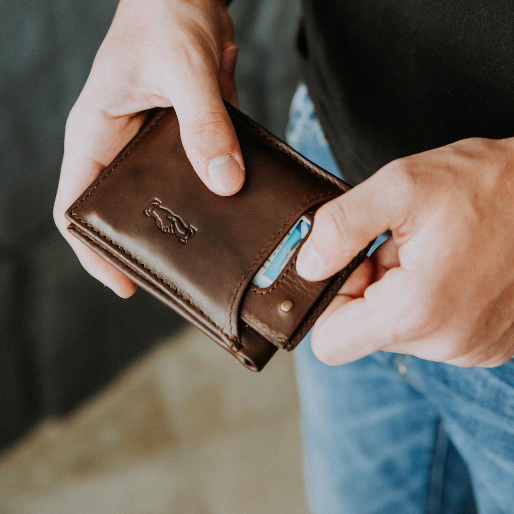 Benjamin Leather Bifold with Front Pocket Wallet Mission Mercantile Leather Goods
