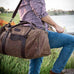 Campaign Waxed Canvas Large Field Duffle Bag Mission Mercantile Leather Goods