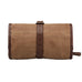 Campaign Waxed Canvas Roll-Up Toiletry Shave Kit Mission Mercantile Leather Goods