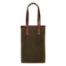 Campaign Waxed Canvas Two Bottle Wine Tote Mission Mercantile Leather Goods