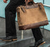 Heritage Waxed Canvas Lineman Duffle Bag Mission Mercantile Leather Goods