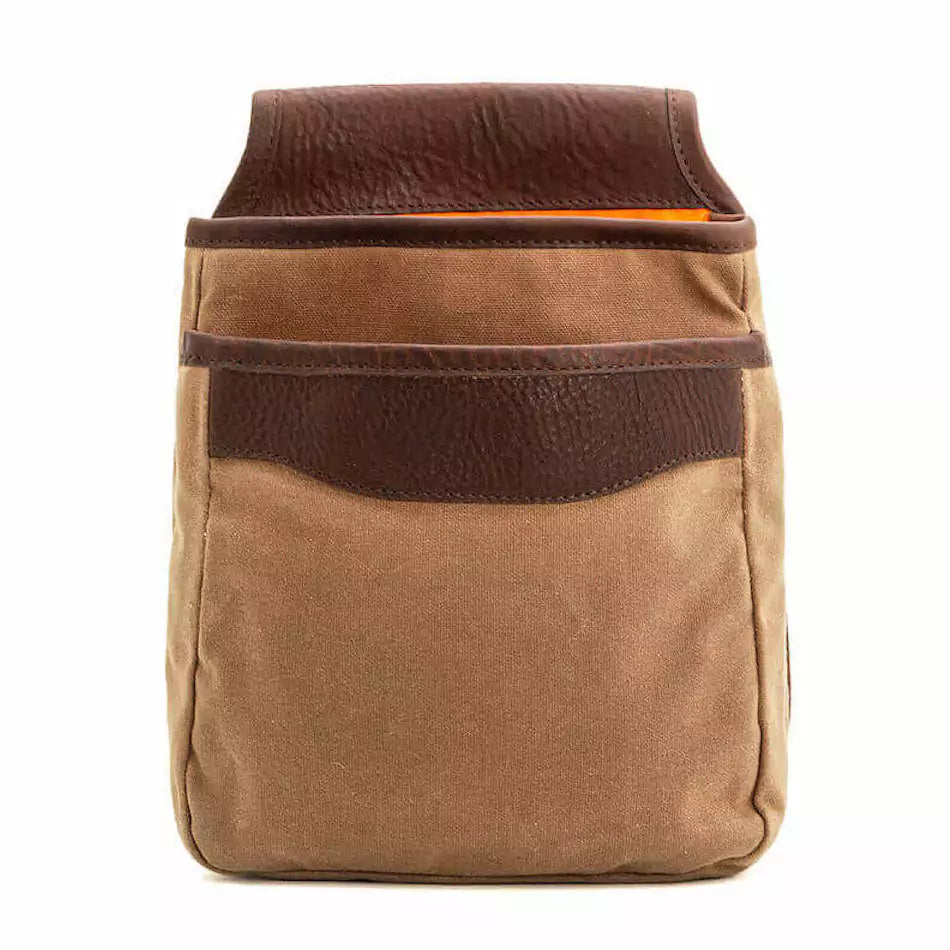 White Wing Waxed Canvas Hunting Double Belt Pouch Mission Mercantile Leather Goods