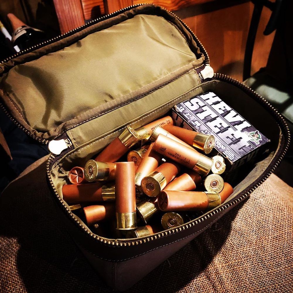 White Wing Waxed Canvas Hunting Shell Bag Mission Mercantile Leather Goods