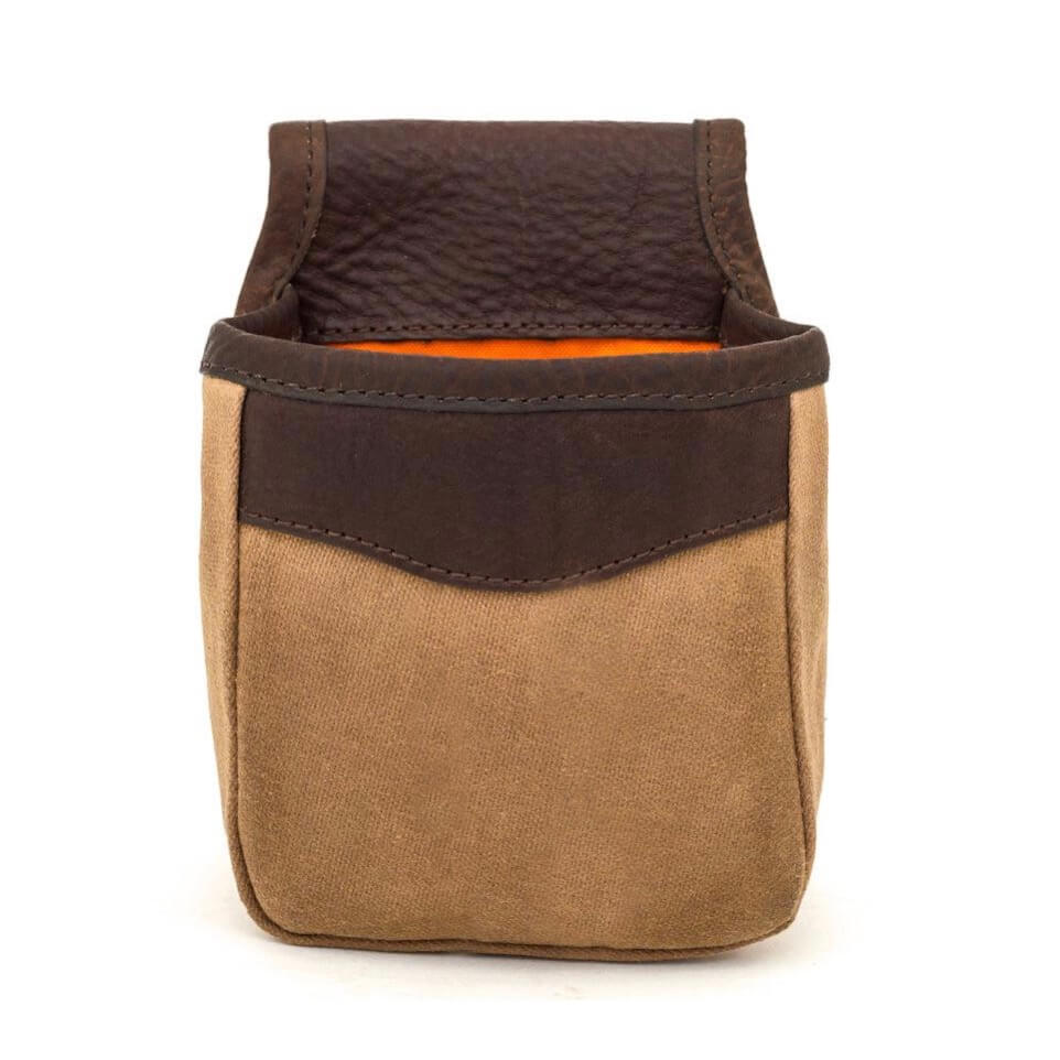White Wing Waxed Canvas Hunting Single Belt Pouch Mission Mercantile Leather Goods