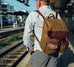 Campaign Waxed Canvas Backpack Mission Mercantile Leather Goods