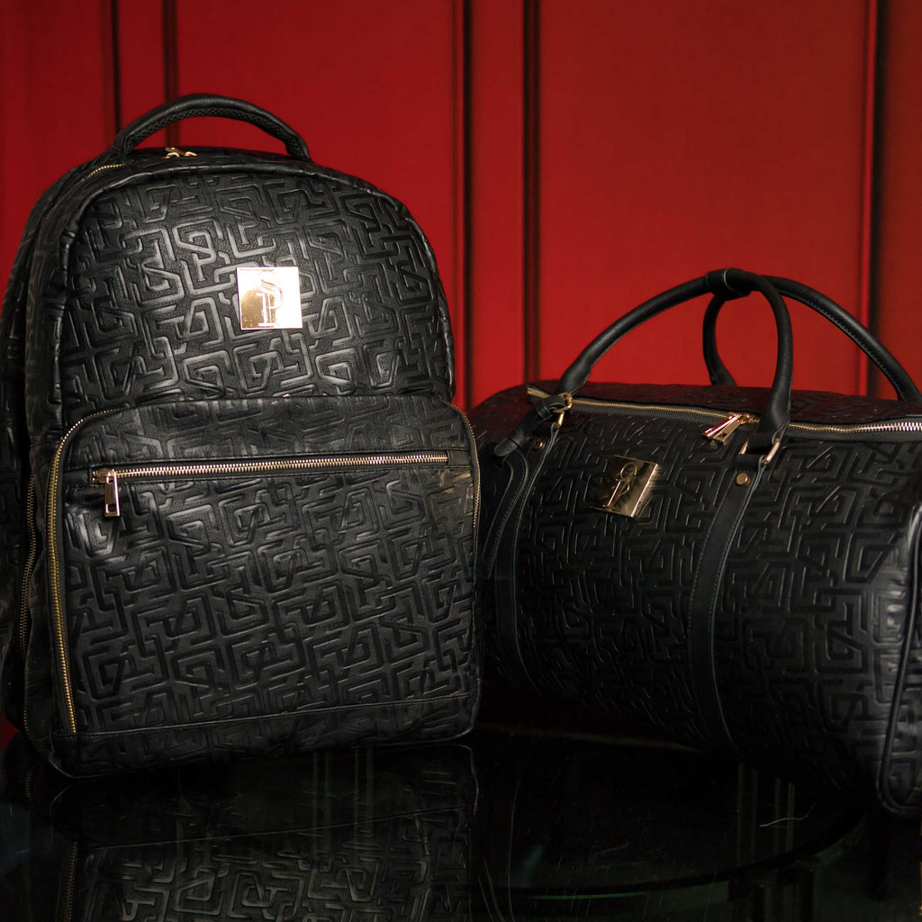 Monogram Leather 2 Bag Set (Commuter and Duffle) Sole Premise