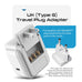 UK, Hong Kong, Travel Plug Adapter | Type G - USB-C Ports + 2 US Outlets (PAK-30W-7) Ceptics
