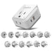 Travel Adapter Set | Type A, B, C, E/F, G, I - USB & USB-C Ports + 2 US Outlets (PAK-WS) Ceptics