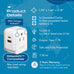 Brazil Travel Plug Adapter Set | Type C, N - 1 USB & 1 USB-C 3.1A + 2 USA Socket (PAK-BR) Ceptics