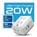 Travel Adapter Kit | Type C, E/F, G - USB & USB-C Ports + 2 US Outlets (PAK-EU) Ceptics