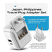 Japan, Philippines Travel Plug Adapter Set | Type A, B - USB & USB-C Ports + 2 US Outlets (PAK-JP) Ceptics