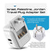 Israel, Jordan, Middle East Travel Adapter Set | Type C, G, H - USB & USB-C Ports + 2 US Outlets (PAK-ME) Ceptics