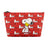 Snoopy & Woodstock Red All over Print Trapezoid Cosmetic Case Ful Luggage