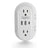 Wall Power Strip Charger by Ceptics - Small & Compact - Surge Protector 1800J - Grounded Dual USB - 6 USA Outlets Input (PS-6B-3U) Ceptics