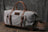 Personalized Canvas Duffel Bag, Waterproof Canvas Leather Weekend bag with Shoes Compartment for Men Women RockCow Leather Studio