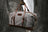 Personalized Canvas Duffel Bag, Waterproof Canvas Leather Weekend bag with Shoes Compartment for Men Women RockCow Leather Studio