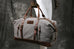 Personalized Canvas Duffel Bag, Waterproof Canvas Leather Weekend bag with Shoes Compartment for Men Women RockCow Leather Studio