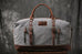 Personalized Canvas Duffel Bag, Waterproof Canvas Leather Weekend bag with Shoes Compartment for Men Women RockCow Leather Studio