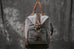 Personalized Canvas Duffel Bag, Waterproof Canvas Leather Weekend bag with Shoes Compartment for Men Women RockCow Leather Studio