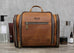 Personalized Hanging Leather Toiletry Bag, Leather Dopp Kit Bag, Groomsmen Gift RockCow Leather Studio