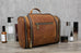 Personalized Hanging Leather Toiletry Bag, Leather Dopp Kit Bag, Groomsmen Gift RockCow Leather Studio