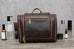 Personalized Hanging Leather Toiletry Bag, Leather Dopp Kit Bag, Groomsmen Gift RockCow Leather Studio