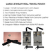 Large Jewelry Roll, Travel Pouch, Pink/Blush Bag-all