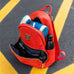 Red Leather Carrier Backpack Sole Premise