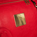 Red Tumbled Leather Weekender Duffle Bag Sole Premise