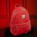 Red Leather Carrier Backpack Sole Premise