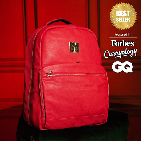 Red Leather Commuter Bag Sole Premise
