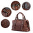 Retro Leather Tote Bag for Women Full Grain Leather Crossbody Bag RockCow Leather Studio