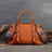 Retro Leather Tote Bag for Women Full Grain Leather Crossbody Bag RockCow Leather Studio