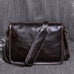 Retro Men Messenger Bag Full Grain Leather Men Shoulder Bag Men Crossbody Bag RockCow Leather Studio