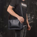 Retro Men Messenger Bag Full Grain Leather Men Shoulder Bag Men Crossbody Bag RockCow Leather Studio
