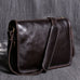 Retro Men Messenger Bag Full Grain Leather Men Shoulder Bag Men Crossbody Bag RockCow Leather Studio