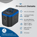 All-In-One International Travel Plug Adapter - 2 USB Ports (UP-8KU) Ceptics