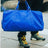 Royal Blue Leather Duffle Bag Sole Premise