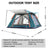Goture Outdoor Camping Tent 2-6 People Portable Folding Automatic Tent Beach Fishing Family Travel  Park Anti-UV Shade Social Buzz eSIMs