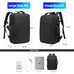 BANGE Expandable Men's Backpack Waterproof 17.3 in Laptop Backpack Man Large Capacity Hiking Travel Bag Male Backpacks for Men Social Buzz eSIMs