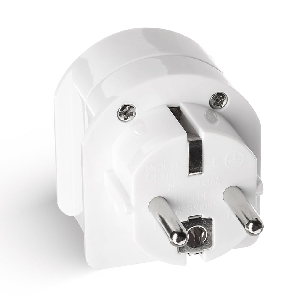 South Africa to Europe Schuko - Type E/F - Travel Plug Adapter - Grounded (SA-EU) Ceptics