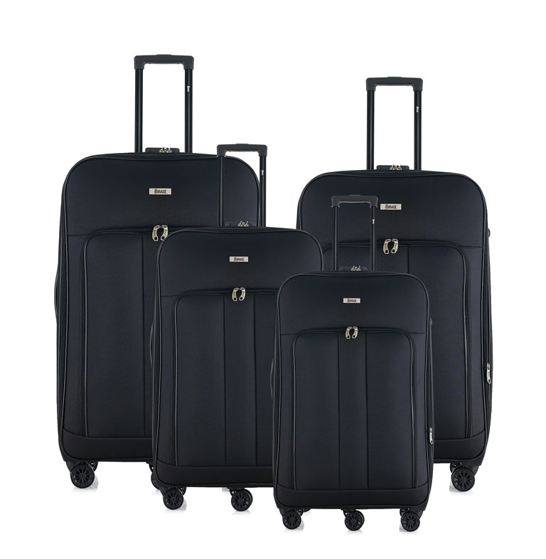 Sean Soft side Lightweight Expandable with 360° Dual Spinning Wheels and Combo Lock – Includes 32", 28", 24", 20" 4-Piece Luggage Set Mirage Luggage