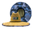 Mens Straw Beach Hat - Blue Camouflage COR Surf