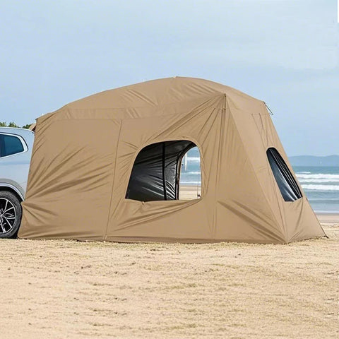 Universal SUV Camping Tent with Spacious Awning Waterproof Car Tent Easy Setup for Backpacking Traveling Outdoors Car Tail Tent Social Buzz eSIMs