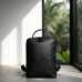 Skald Black Pebbled Leather Backpack | Slim Black Leather Backpack STEEL HORSE LEATHER