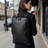 Skald Black Pebbled Leather Backpack | Slim Black Leather Backpack STEEL HORSE LEATHER