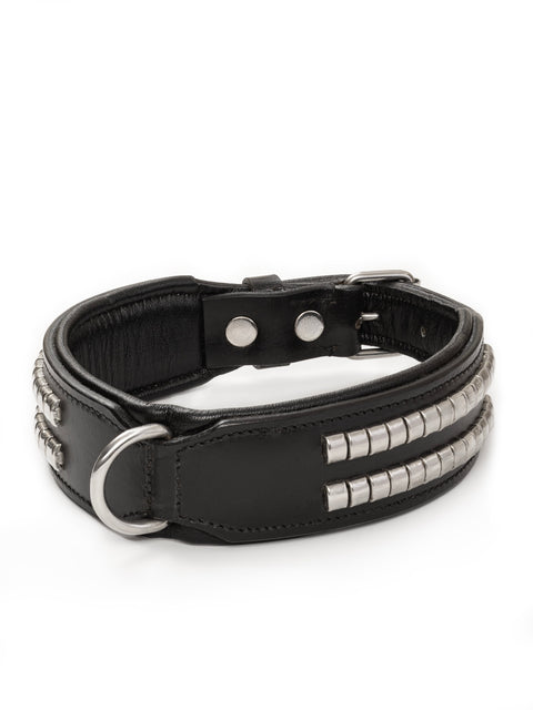 Leather Collar with Designer Studs Classy Leather Bags