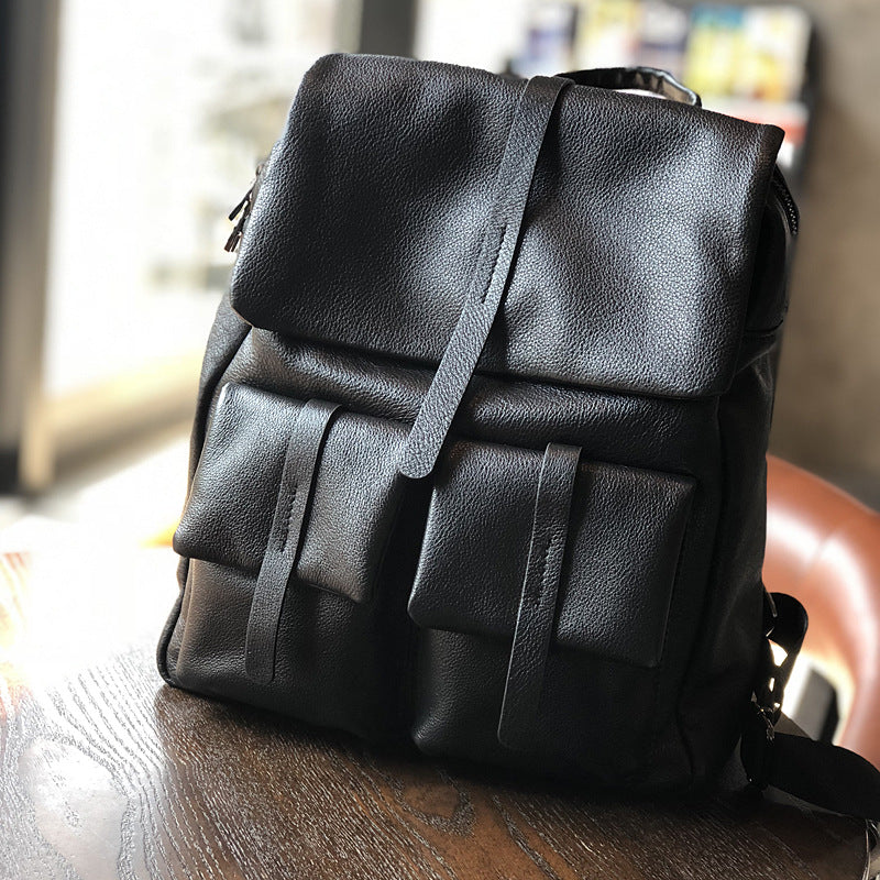Stylish Full Grain Leather Backpack Natural Cow Leather Travel Backpack Women Leather School Backpack TSM1931 RockCow Leather Studio